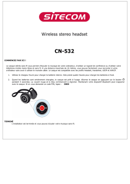 Sitecom MICROSOFT WORD-CN-532 WIRELESS STEREO HEADSETWEB VERSION Manuel utilisateur