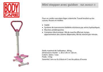 Manuel du propriétaire | CARE FITNESS MINI STEPPER 64021-3 Manuel utilisateur | Fixfr