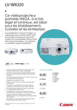 Canon LV-WX320 Manuel utilisateur