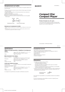 Sony D-152CK Manuel utilisateur