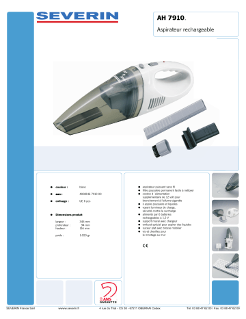 Manuel du propriétaire | SEVERIN AH 7910 Manuel utilisateur | Fixfr