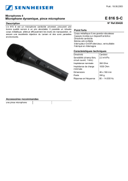 Sennheiser E 816 S-C Manuel utilisateur