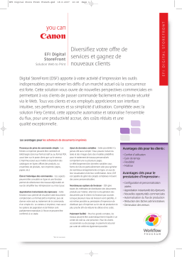 Canon EFI DIGITAL STOREFRONT Manuel utilisateur