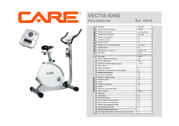 CARE FITNESS VECTIS IONS 55518 Manuel utilisateur