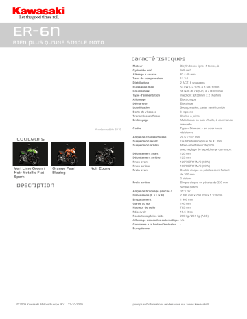 Manuel du propriétaire | Kawasaki ER-6N Manuel utilisateur | Fixfr