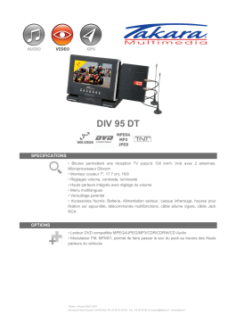 Takara DIV 95 DT Manuel utilisateur