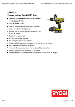 Ryobi CDA18021B Manuel utilisateur