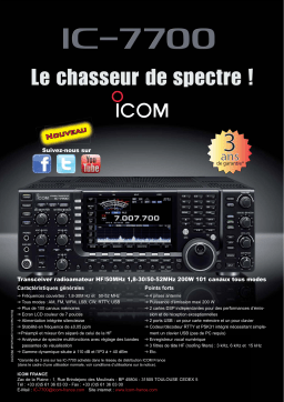 ICOM IC-7700 Manuel utilisateur