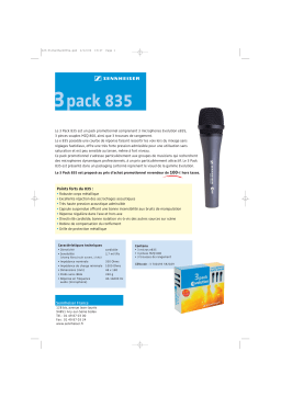 Sennheiser 3 PACK 835 Manuel utilisateur