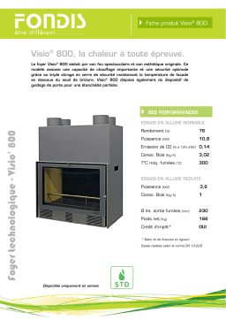 FONDIS VISIO 800 Manuel utilisateur