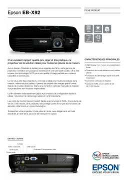 Epson EB-X92 Manuel utilisateur