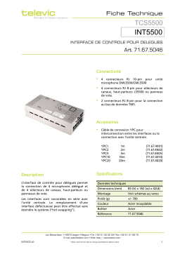 TELEVIC INT5500 Manuel utilisateur