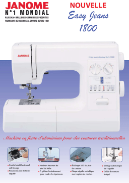 JANOME EASYJEANS 1800 Manuel utilisateur