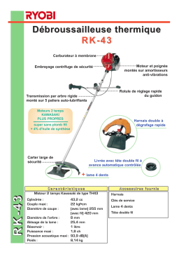 Ryobi RK-43 Manuel utilisateur