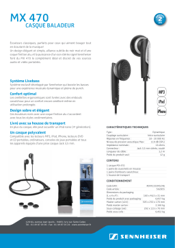 Sennheiser MX 470 Manuel utilisateur