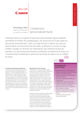 Canon PRINTSHOP MAIL Manuel utilisateur