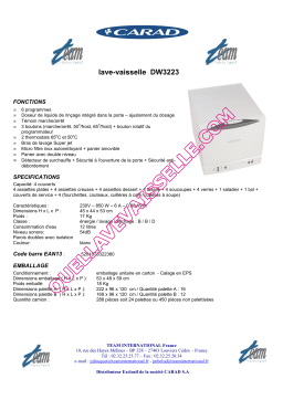 CARAD DW3223 Manuel utilisateur