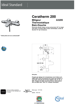 IDEAL STANDARD CERATHERM 200 Manuel utilisateur