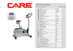 CARE FITNESS SPORTIS EMS 54560 Manuel utilisateur