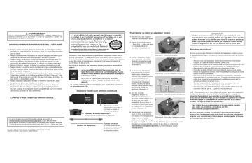 Manuel du propriétaire | Nintendo GameCube Modem Adapter Manuel utilisateur | Fixfr