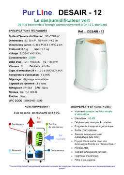 PUR LINE DESAIR-12 Manuel utilisateur