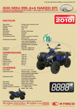 KYMCO 500 MXU IRS 4X4 NAKED EFI Manuel utilisateur