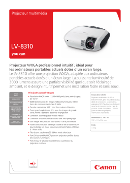 Canon LV-8310 Manuel utilisateur