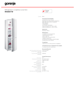 Gorenje RK69SYW Manuel utilisateur