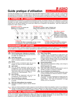 Asko D1976 Manuel utilisateur