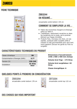 Zanussi ZBB3244 Manuel utilisateur