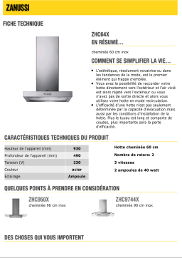 Zanussi ZHC64X Manuel utilisateur