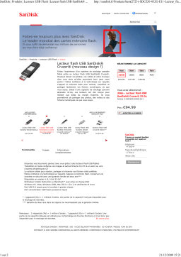 SanDisk CruZer Manuel utilisateur