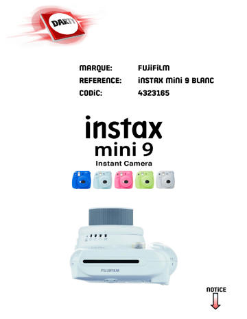 Manuel du propriétaire | Fujifilm Instax Mini 9 Manuel utilisateur | Fixfr