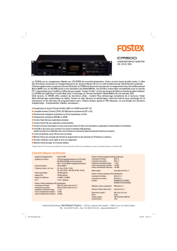 Fostex CR500 Manuel utilisateur