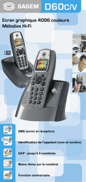 Sagem D60V Manuel utilisateur