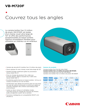 Manuel du propriétaire | Canon VB-M720F Manuel utilisateur | Fixfr