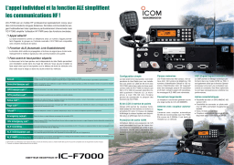 ICOM IC-F7000 Manuel utilisateur