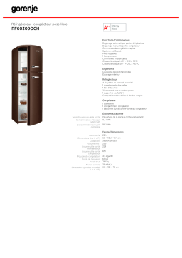 Gorenje RF60309OCH Manuel utilisateur