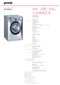 Gorenje WA72145AL Manuel utilisateur