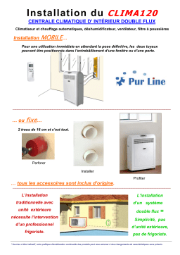 PUR LINE CLIMA120 Manuel utilisateur