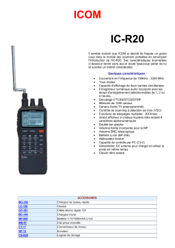 ICOM IC-R20 Manuel utilisateur