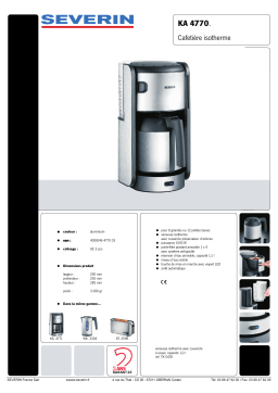 SEVERIN KA 4770 Manuel utilisateur