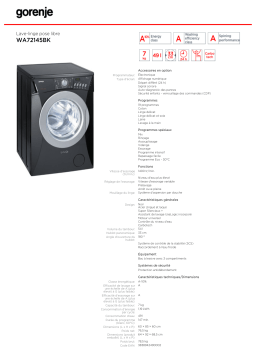 Gorenje WA 72145 Manuel utilisateur