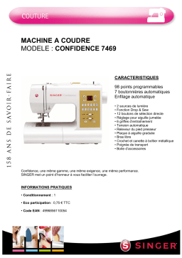 SINGER CONFIDENCE 7469 Manuel utilisateur