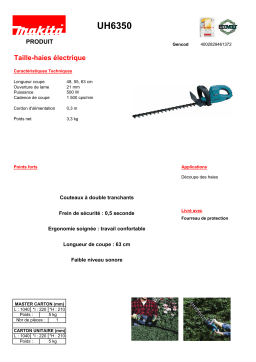 Makita UH6350 Manuel utilisateur