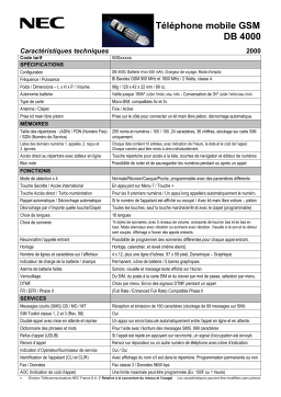 NEC DB4000 Manuel utilisateur