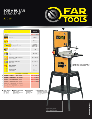 Manuel du propriétaire | Fartools RBS 250 Manuel utilisateur | Fixfr