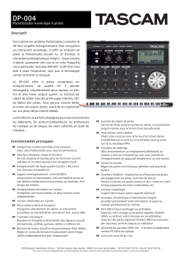 Tascam DP-004 Manuel utilisateur