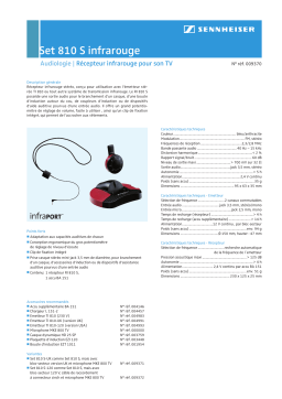 Sennheiser SET 810 S IR Manuel utilisateur