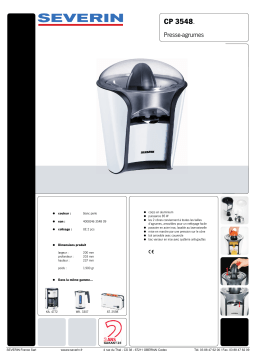 SEVERIN CP 3548 Manuel utilisateur